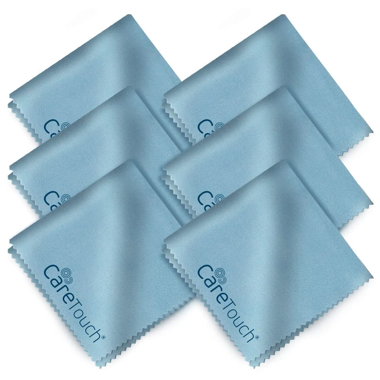 Microfiber Cleaning Cloths, 6 Pack - Glass Wipes For Eyeglasses, Lenses