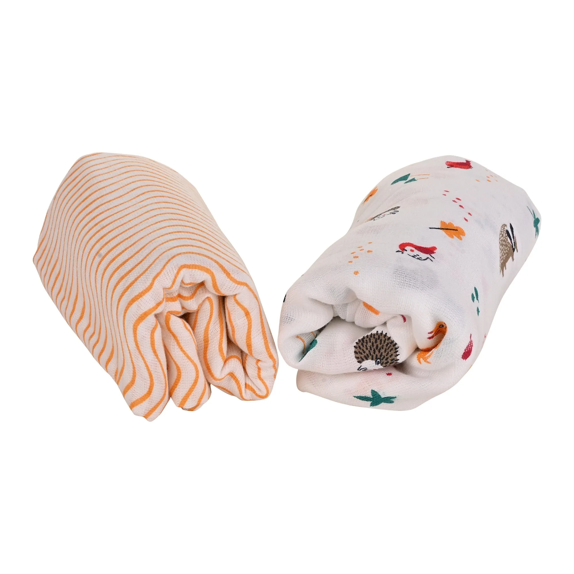 Nuluv Yellow Squirrel Swaddle Wrap 0-6 months (Pack of 2)