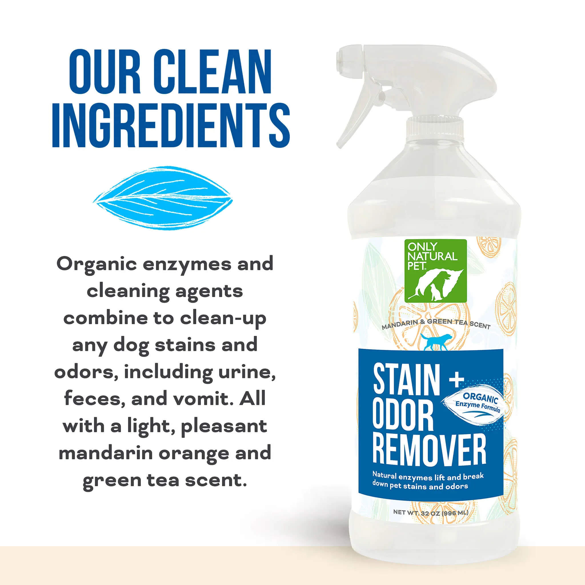 Only Natural Pet Dog Stain & Odor Remover Spray 32 oz