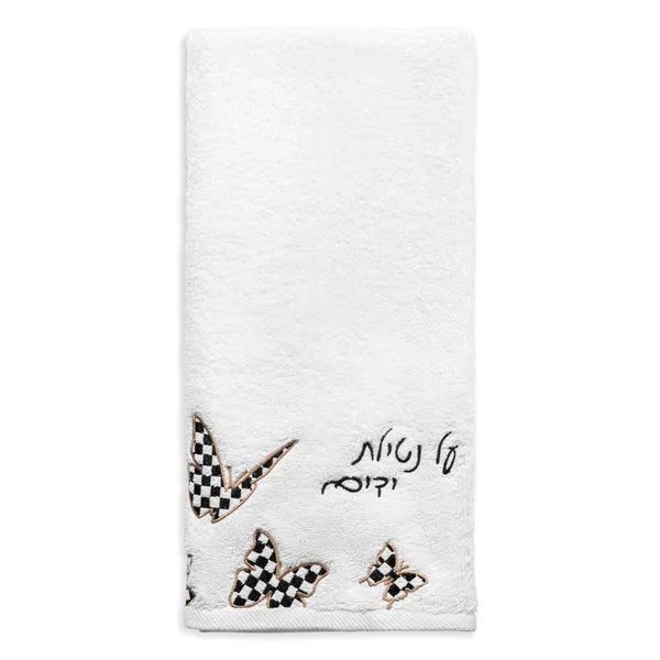 ONYX BUTTERFLY HAND TOWEL