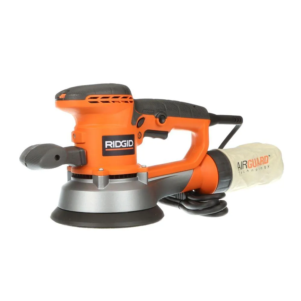 Open Box -  RIDGID 6 in. Variable-Speed Dual Random Orbital Sander with AIRGUARD Technology