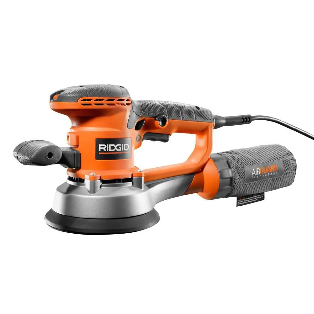 Open Box -  RIDGID 6 in. Variable-Speed Dual Random Orbital Sander with AIRGUARD Technology