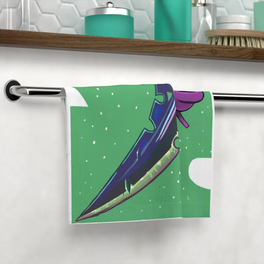 Purple Silver Sword Face Towel