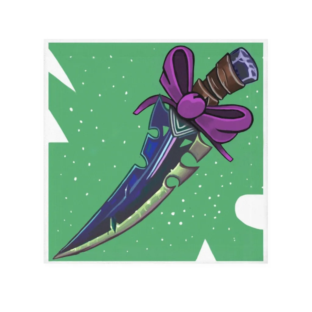 Purple Silver Sword Face Towel