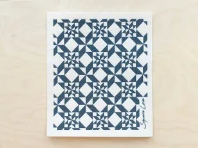 Quilt Navy Swedish Dishcloth