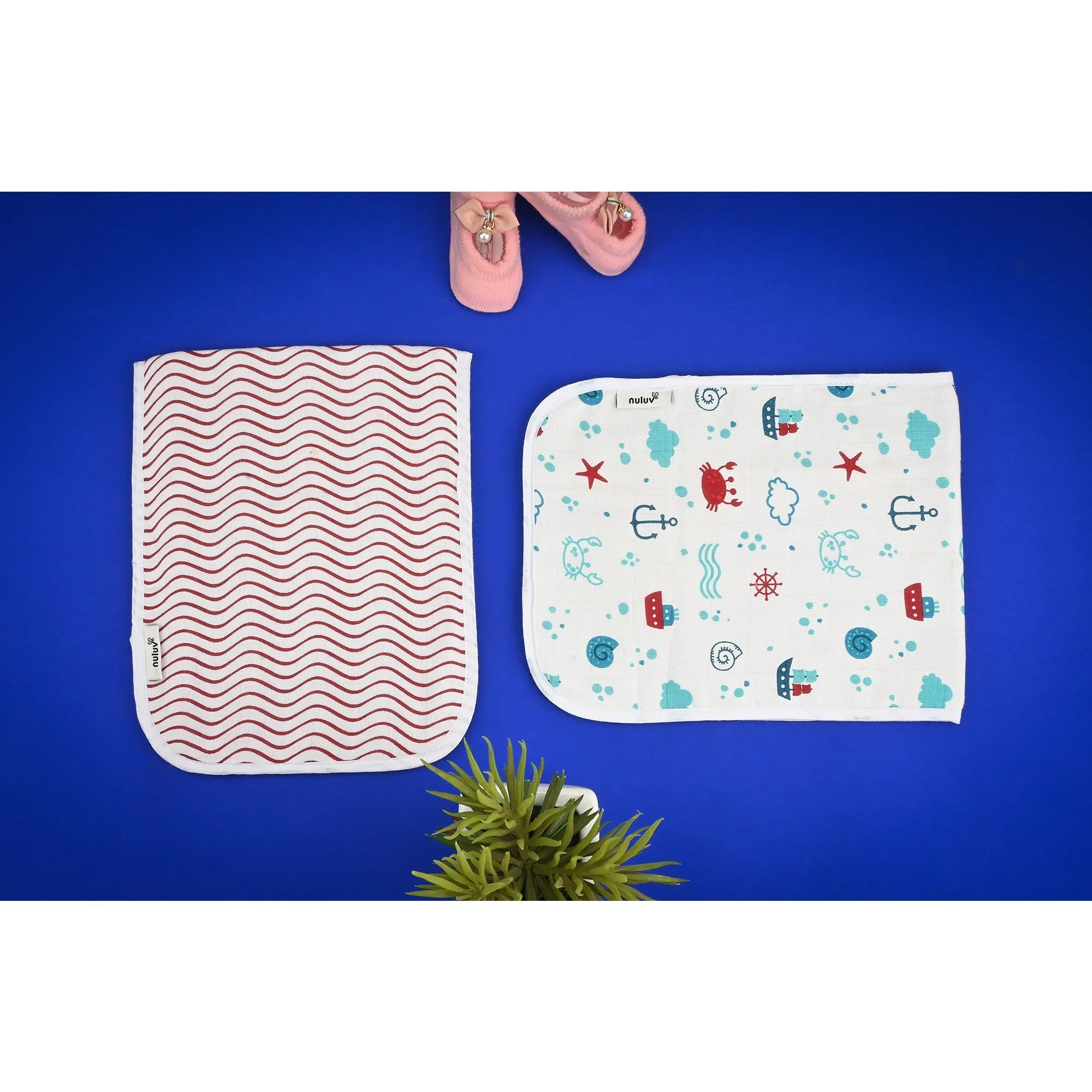 Red Anchor Burp Cloth 0-6 months