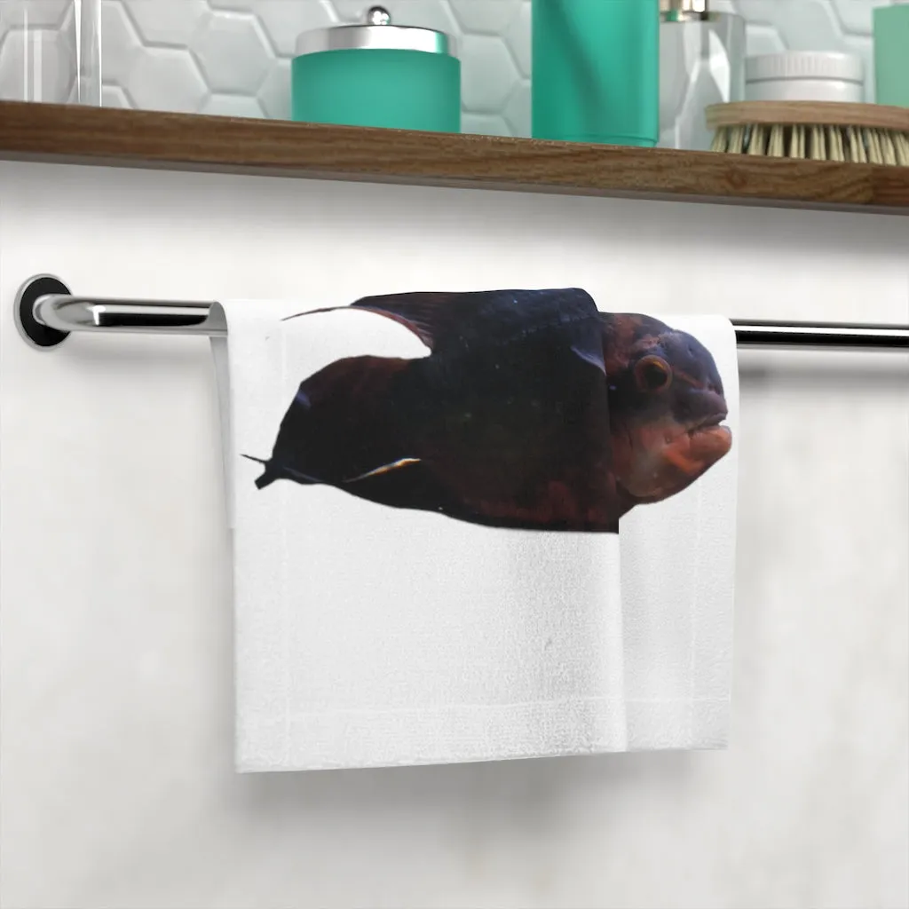 Red Black Fish Face Towel