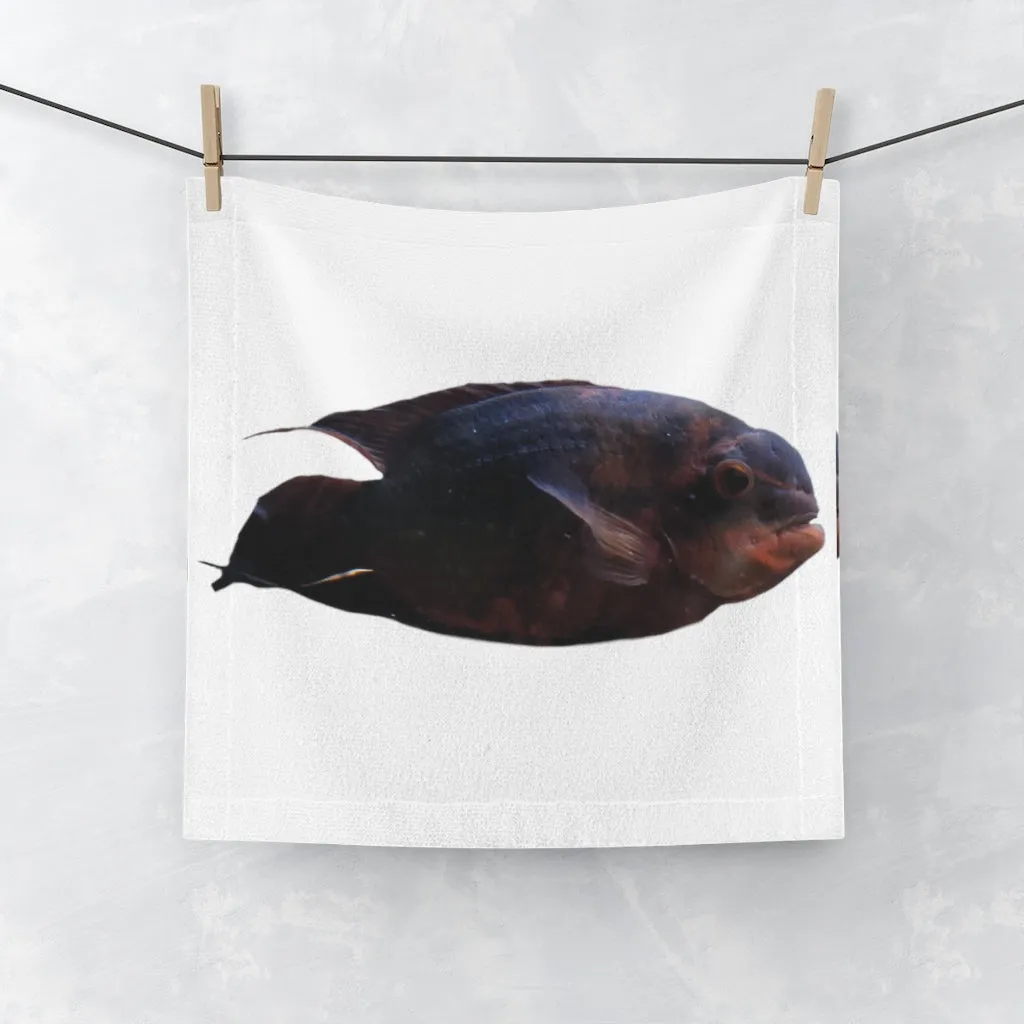 Red Black Fish Face Towel