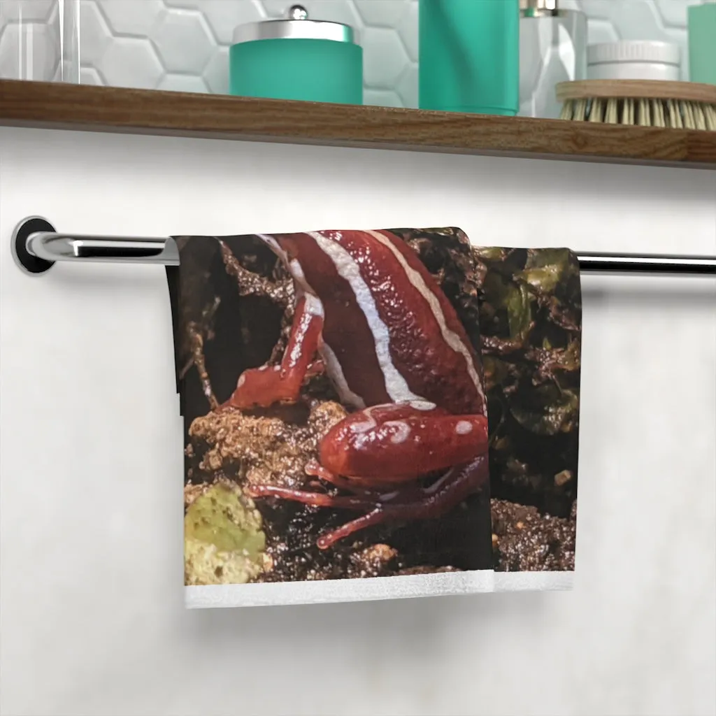 Red Frog Face Towel