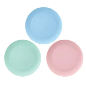 Soft Touch Plastic Plates Assorted Colours