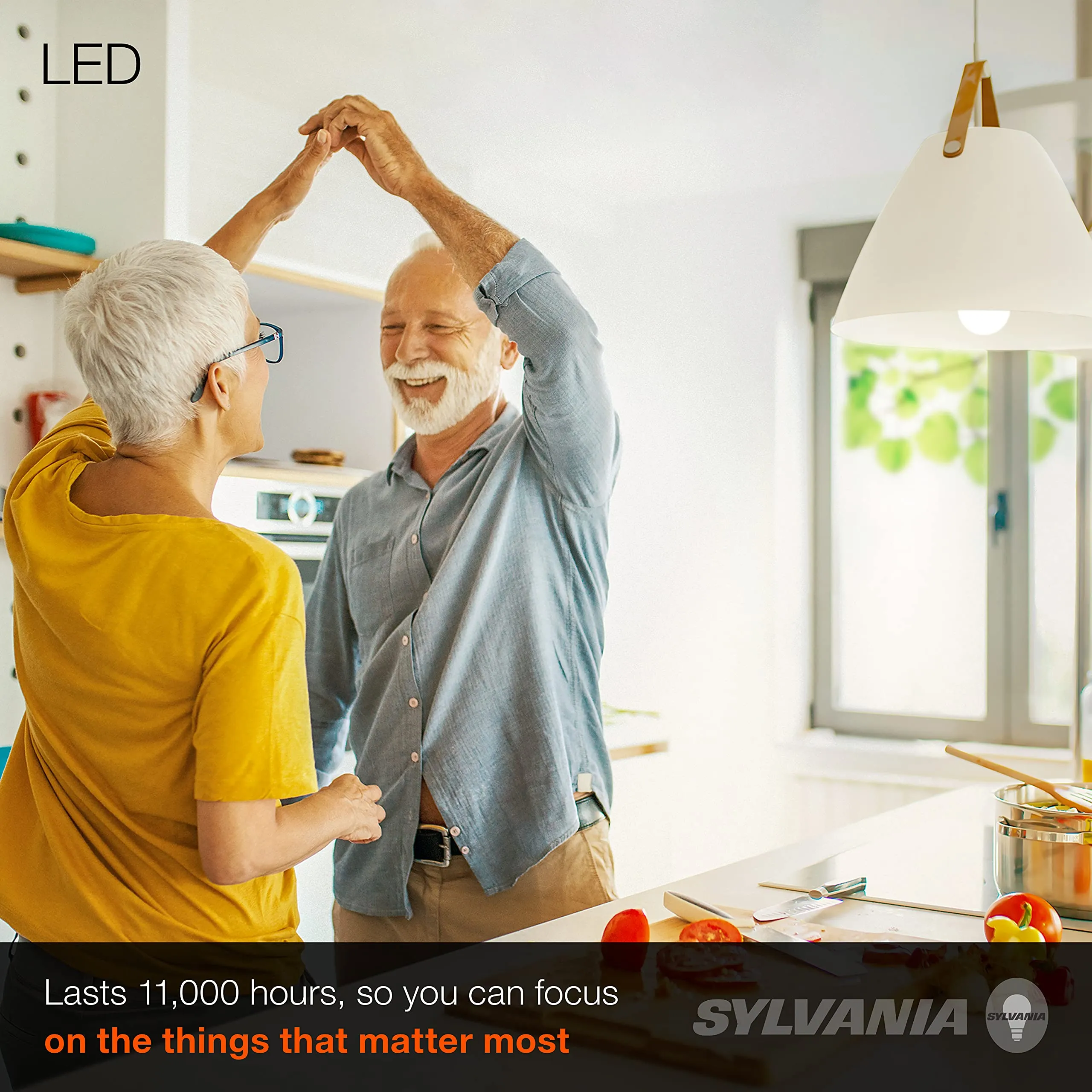 SYLVANIA LED A19 Light Bulb, 60W Equivalent, Efficient 8.5W, 10 Year, 2700K, 800 Lumens