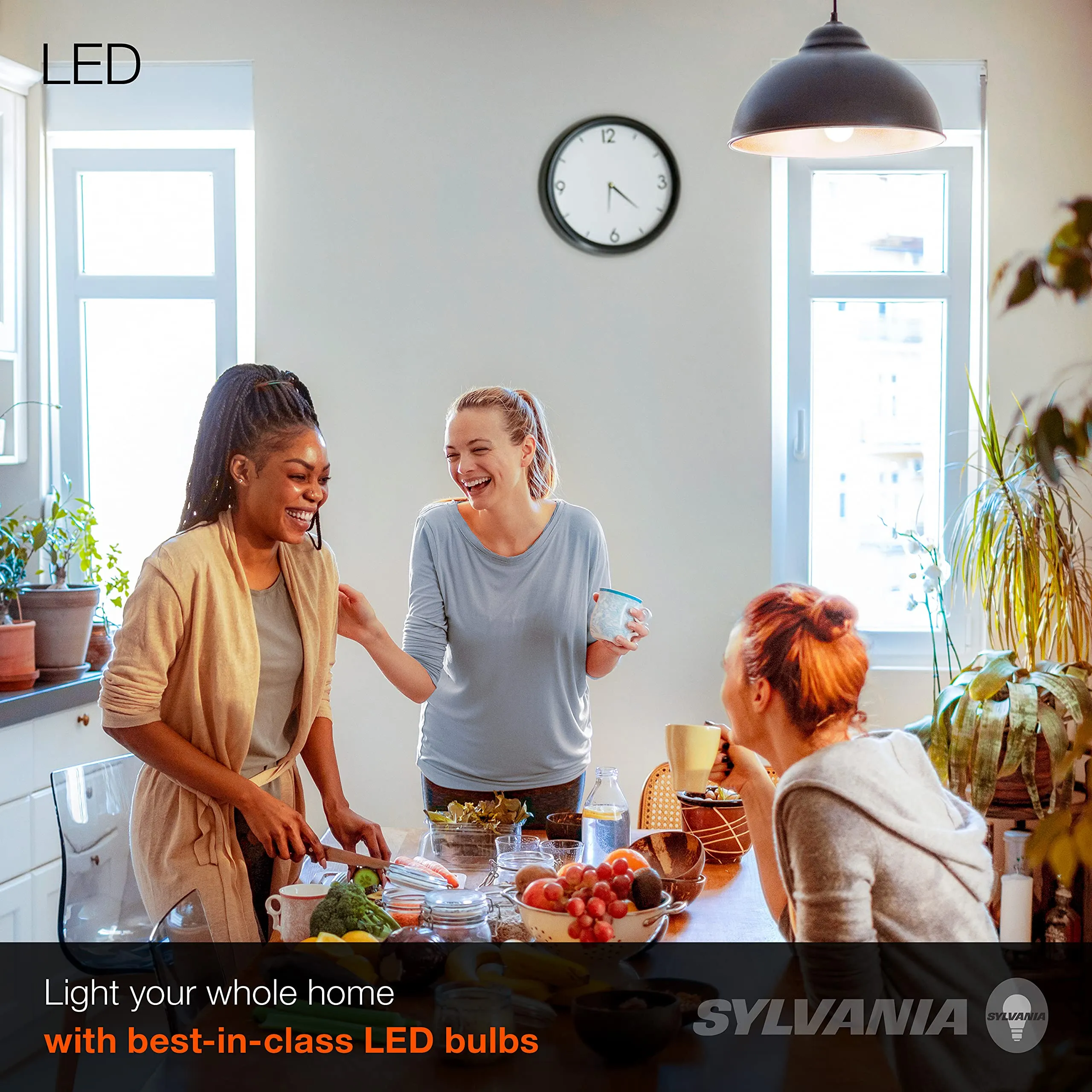 SYLVANIA LED A19 Light Bulb, 60W Equivalent, Efficient 8.5W, 10 Year, 2700K, 800 Lumens