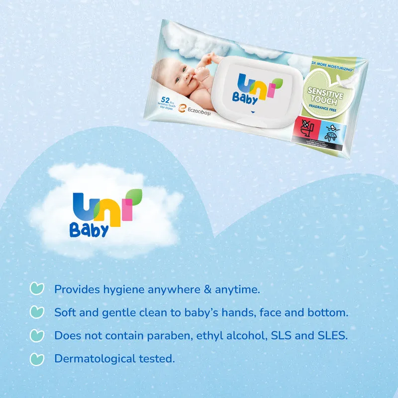 Uni Baby Sensitive Touch Wipes - Fragrance Free 52 pcs