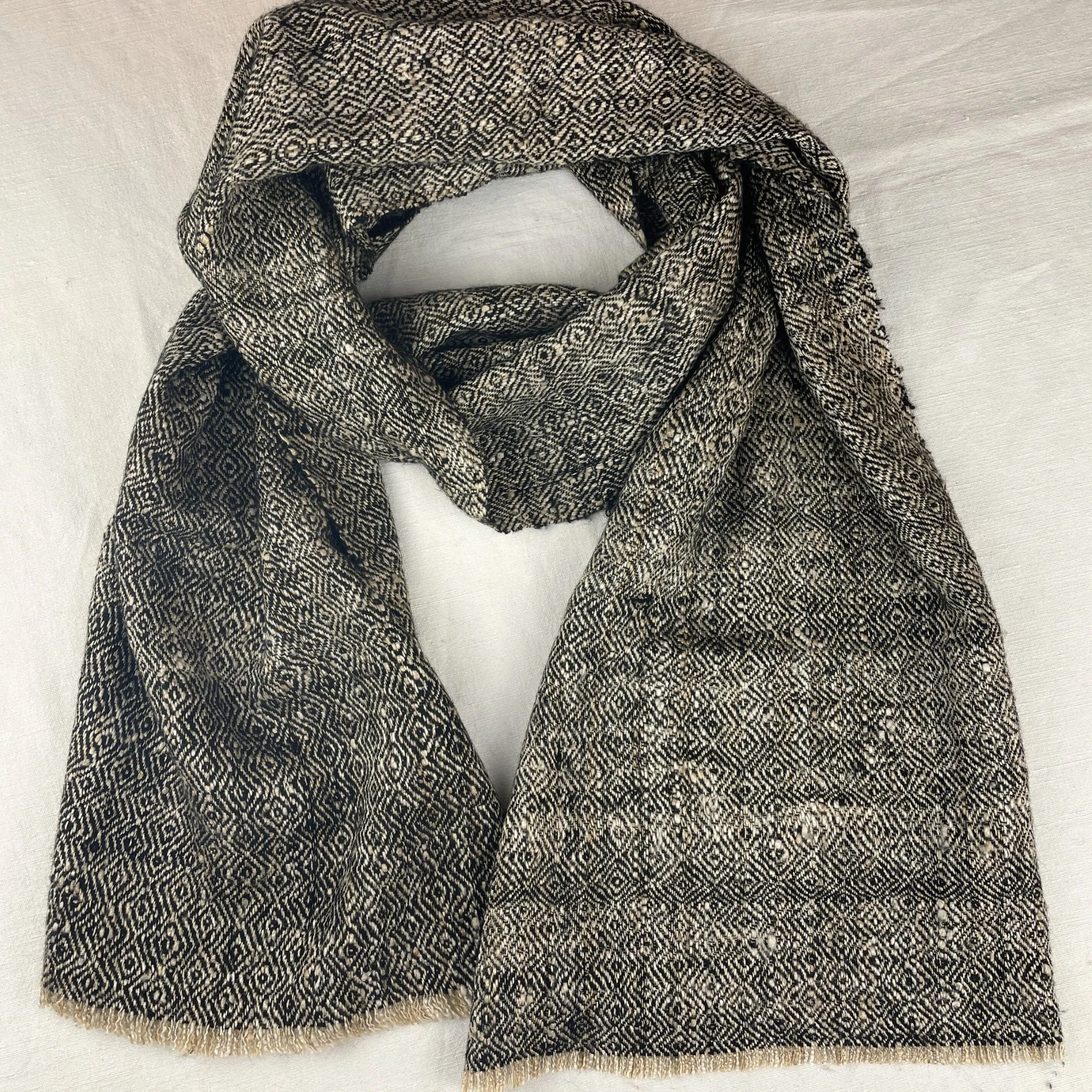 VIDA Woven Soft Yak Merino Raw Silk Unisex Scarf