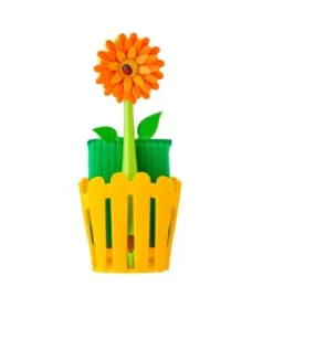 Vigar Flower Power 3pc Sink Caddy Set Orange