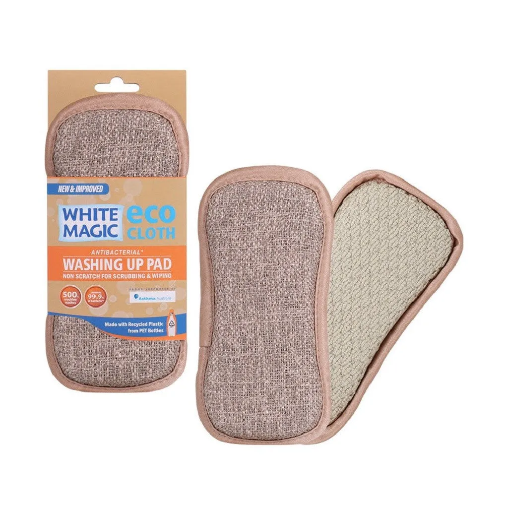 White Magic Eco Cloth Washing Up Pad - Pebble